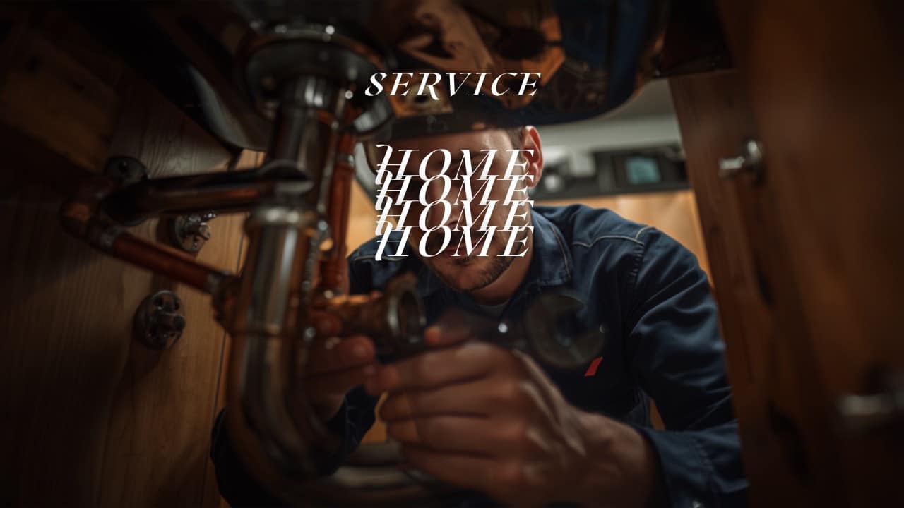 Plumber making an emergency pipe repair under a sink — plumbing emergency call answering